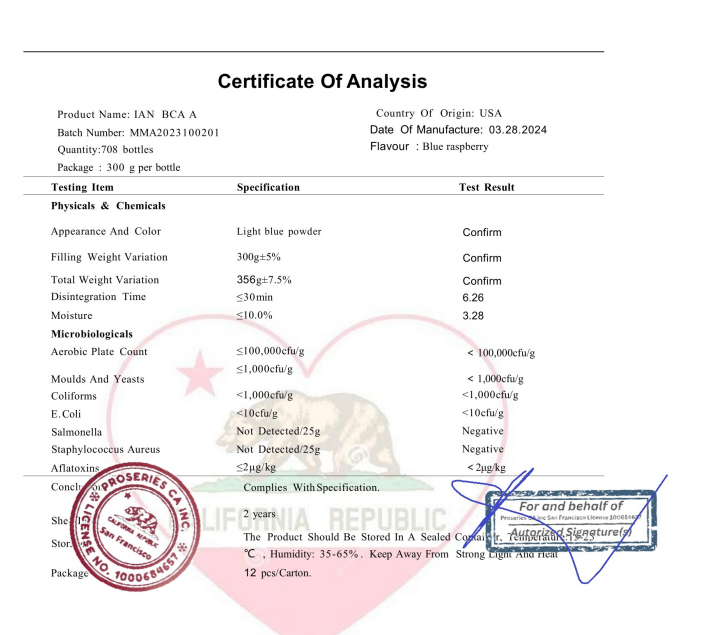 IAN BCAA Blue Raspberry